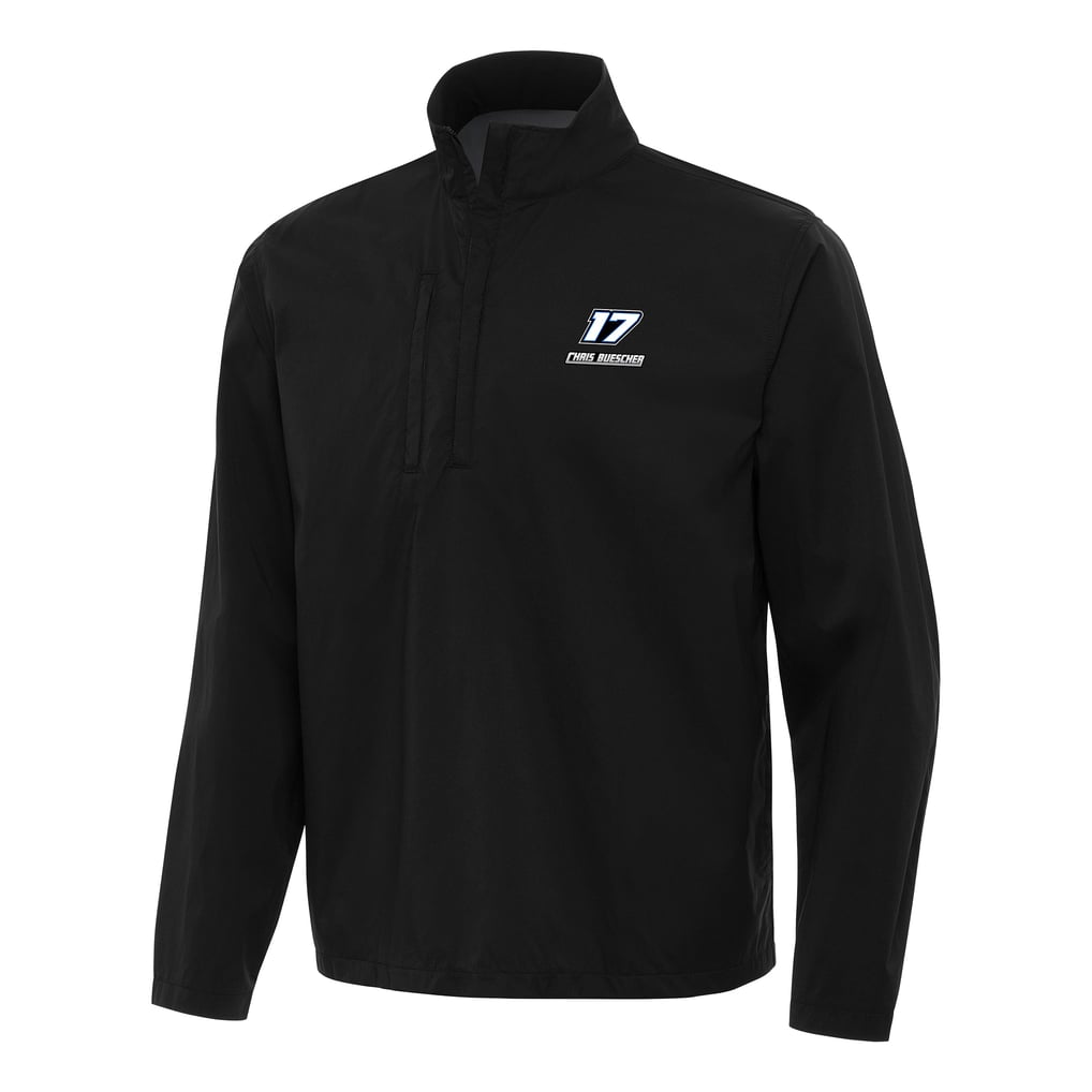  Chris Buescher Antigua Brisk Quarter-Zip Pullover Jacket - Black